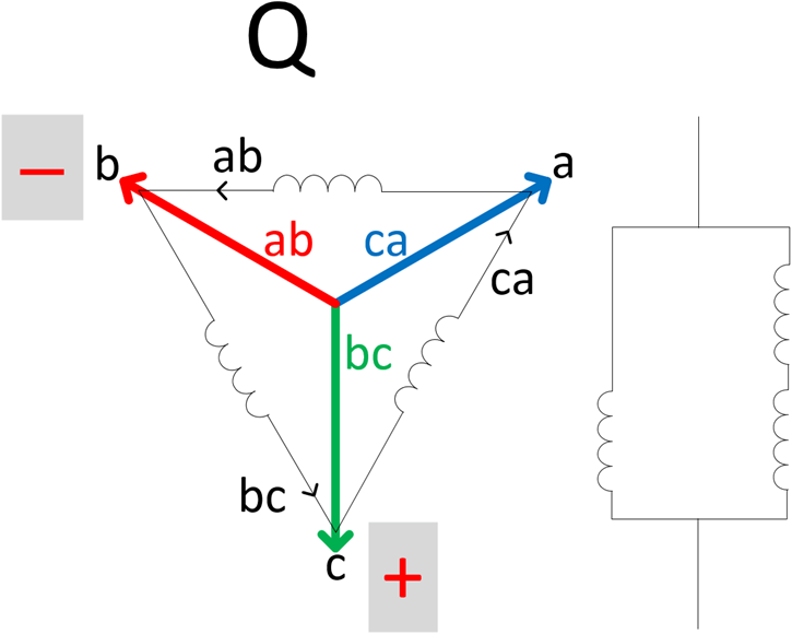 Fig. 12. Series-parallel connections of stator windings by SSFRT for q-axis