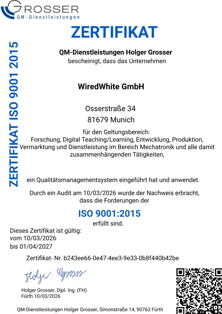 2026_WiredWhite-GmbH - ISO 9001 Zertifikat