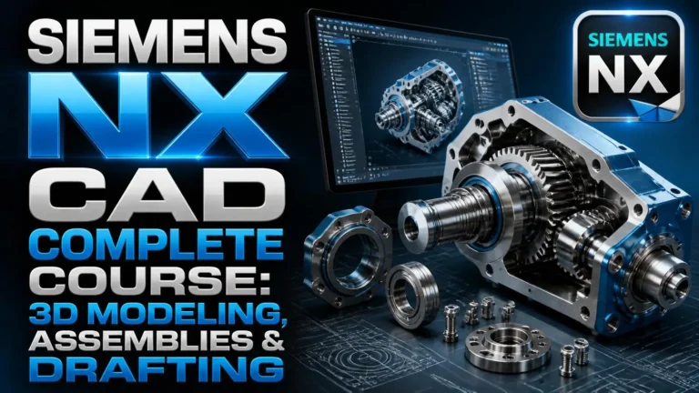 Siemens NX CAD Complete Course: 3D Modeling, Assemblies & Drafting